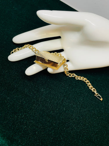 Gold Book Charm Bracelet